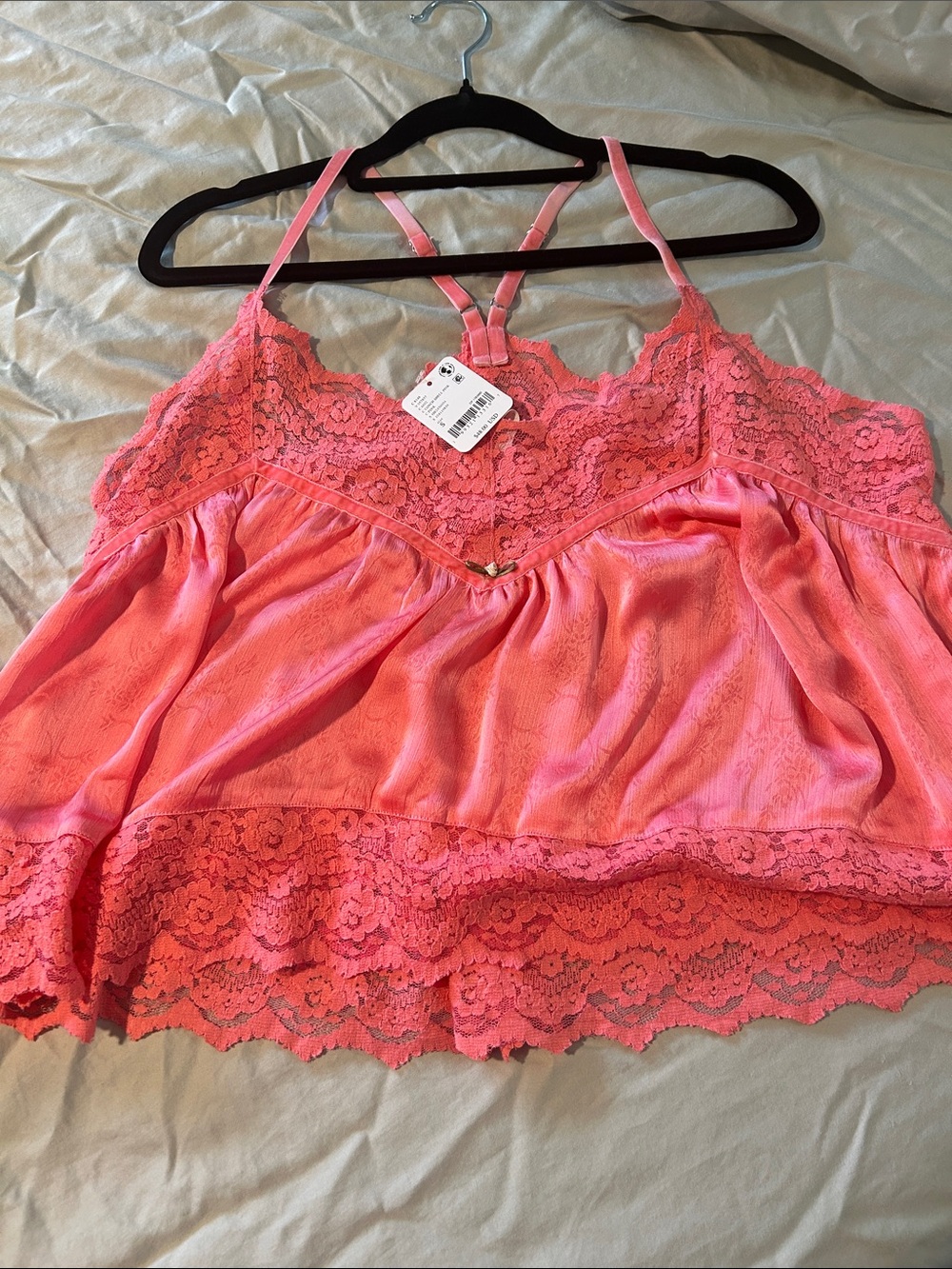 Free People Intimately Fiona Satin Cami in Conch Shell Pink - Picture 3 of 5